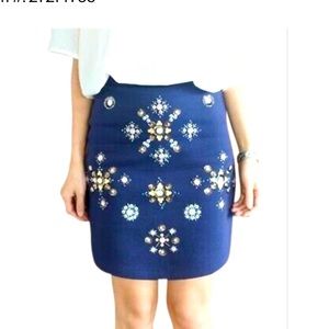 H&M embellished scuba skirt NWT